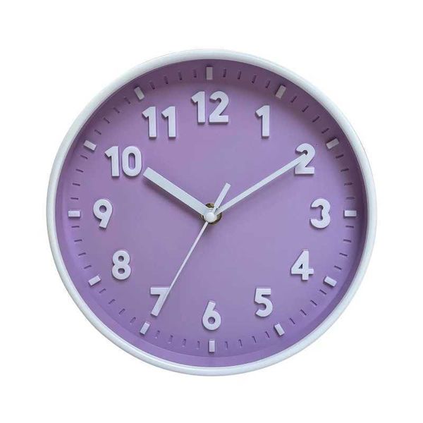 New Arrival Modern Simple Wall Clock 8-inch candy colored silent clock decoration home bedroom living room decoration gift B250212