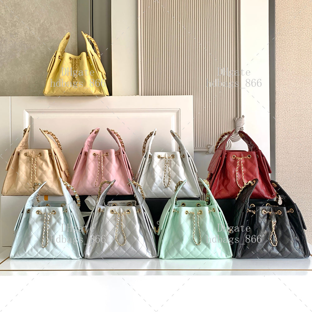 Luxury designer bag 30CM bucket bag genuine leather handbag super quality shoulder bag chain bag with box C283