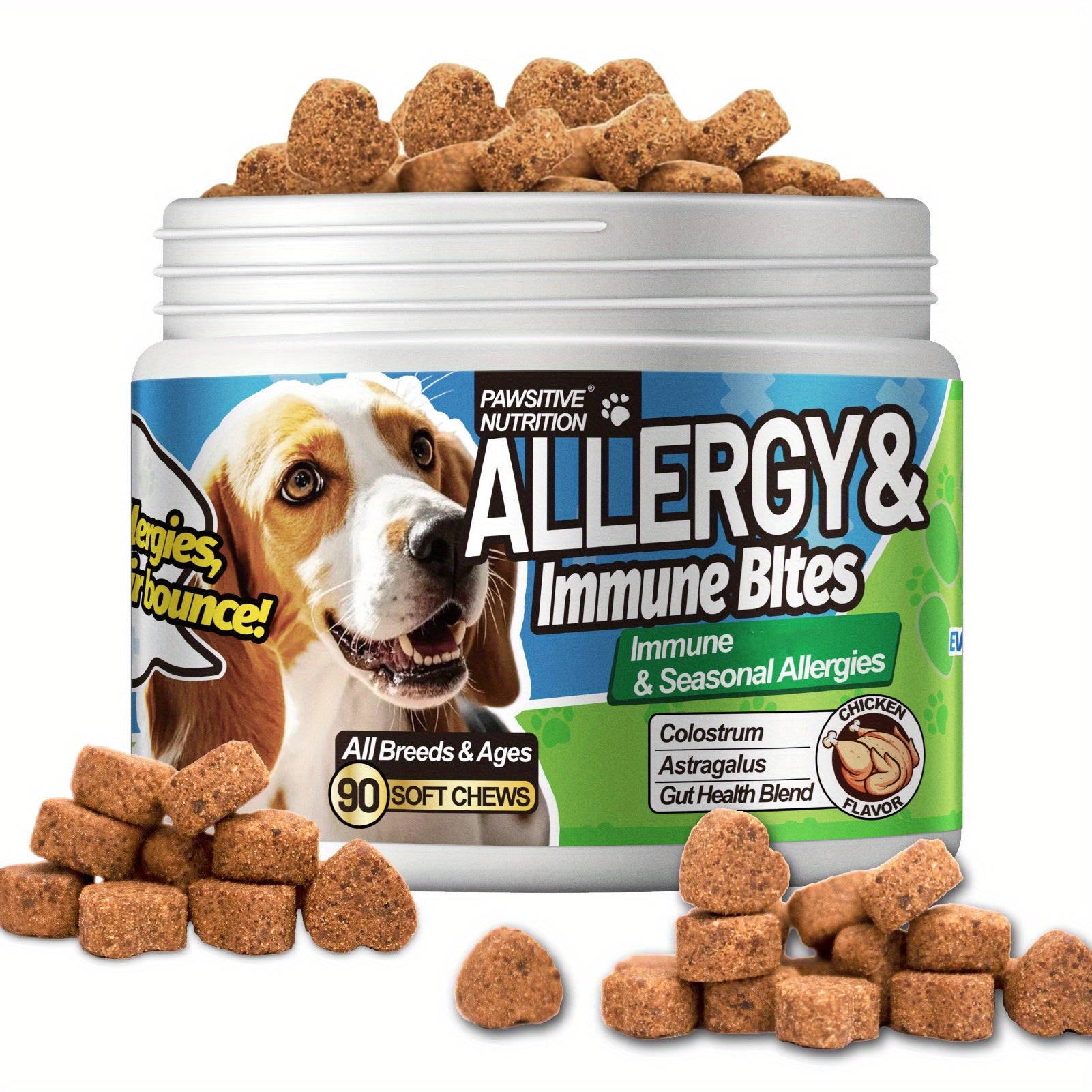 TEMU Nutrition Probiotic Health Supplement For All Dogs, Contains - 6 , , Dried Fermentate, Astragalus Root (chicken Flavor, 90 Ct )