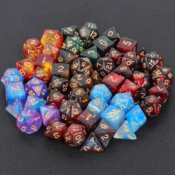 Dice Games Runner Dice Colorful Multi-Sided Color Numbers COC Runner TRPG Tabletop Game DND Twenty Sided Color Cthulhu Numbers + Gift Set S2