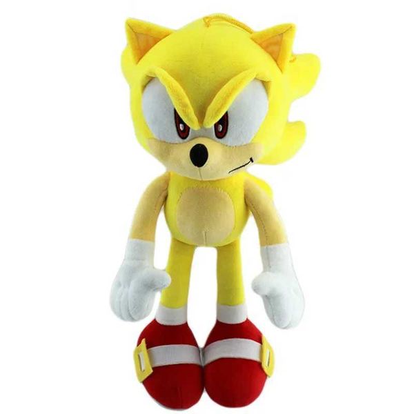 Plush Dolls 33cm Sonic high-quality plush toy cartoon hedgehog doll tail shadow soft filled anime Christmas gift Q241019