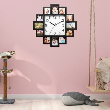 12-Picture Photo Frame Clock