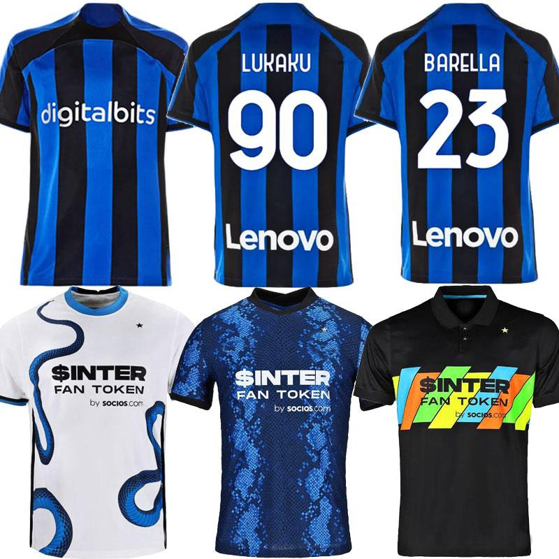 2021-2022-2023 Inter Home Away soccer jerseys DZEKO LAUTARO J. CORREA Calhanoglu jersey 21-22-23 Milan VIDAL BARELLA MEN Kids kits football shirts