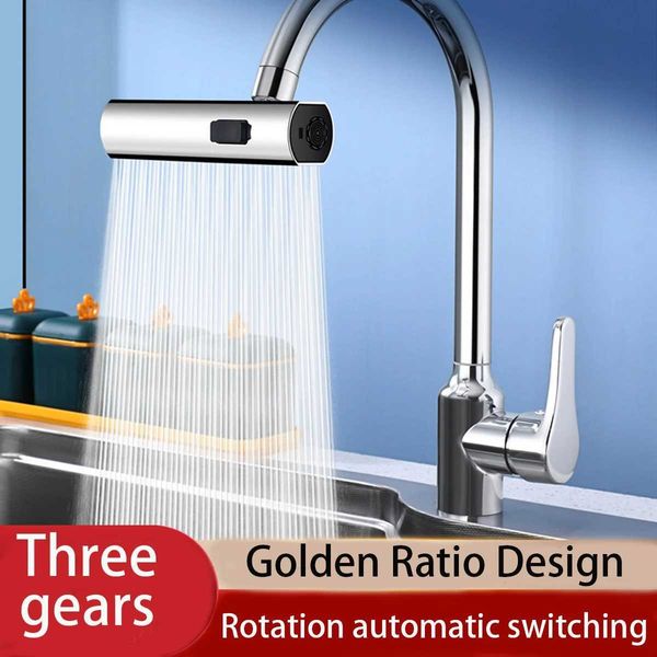 Kitchen faucet splash protector waterfall water outlet universal rotating bubble booster expansion nozzle universal joint Y241226