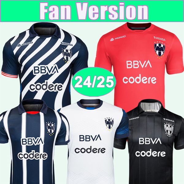 24 25 Monterrey Mens Soccer Jerseys CANALES VAZQUEZ BERTERAME H. MORENO JORDI J. RODRIGUEZ Home Away 3rd GK Cup Edition Football Shirts