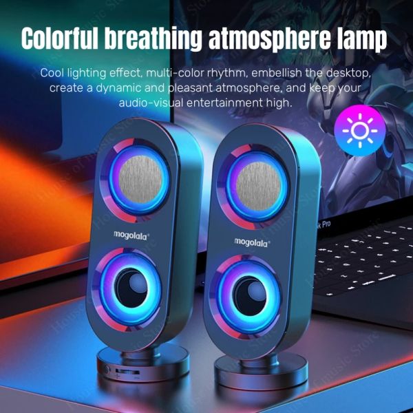 Bluetooth Wired Dual-purpose Computer Audio Desktop Home Speakerbox Dual Horns Stereo Mini Subwoofer Notebook Multimedia Speaker
