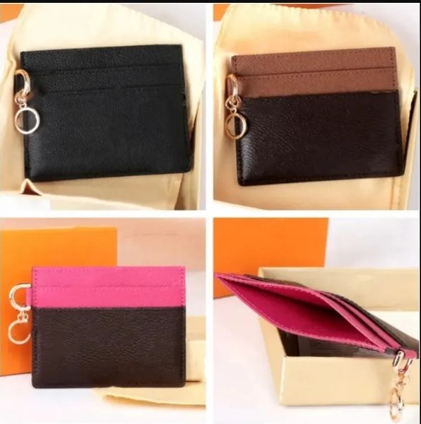 Genuine Leather card holders designer card holder luxury wallet women business bank wallet with gold round floral mini purse with the box 82