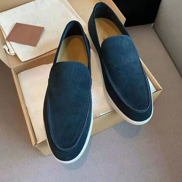 Step on Lefu shoes with one foot flat bottomed casual slip-on lazy men&#039;s shoes genuine leather business retro classic versatile trendy