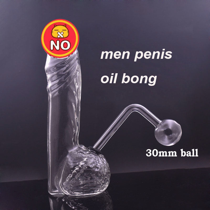 Creative Shape Glass Oil Burner Bong Hookah Rig-Bubbler Smoking water Pipe for Smoker with 30mm Ball Glass Oil Burner Pipe 1pcs