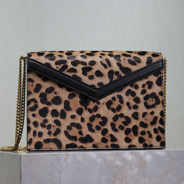 Top Quality 10A Pony Hair Leather Shoulder Bag Luxury Designer Golden Hardware Chain Crossbody Bag Flap Zipper Pocket Handbag Women Casual S