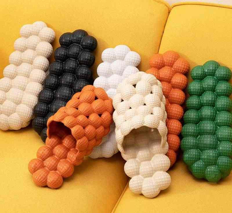2023Fashion Slippers Hot Summer Women Slippers New Personality Bubble Home Massage Bottom Women&#039;s Sandals 2023 Men Slides H220409 size35-46