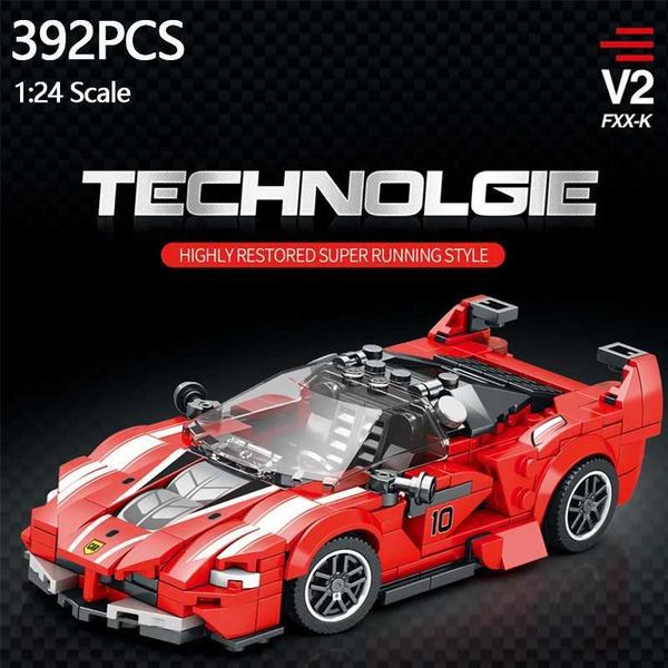 392PCS Sports Car Model Building Blocks City Classic Speed Champion Vehicle Bricks Toys Children DIY Assembly Christmas GiftsC250212