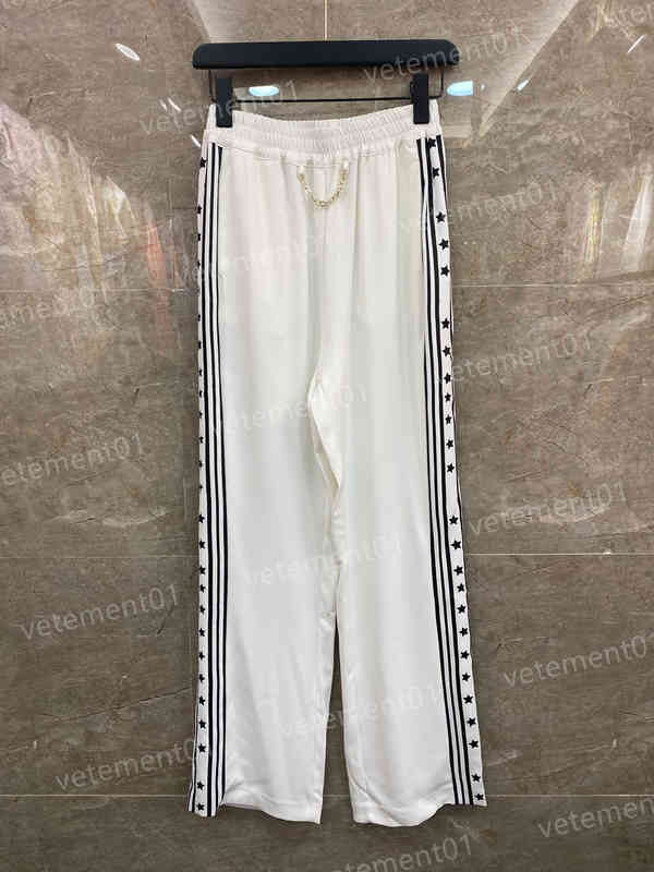 Designer Women Pants Capris Fashion Brand Pattern Logo Casual Pant Side Star Stripe Print Trousers Print Cargo Pants Womens Clothing 0912