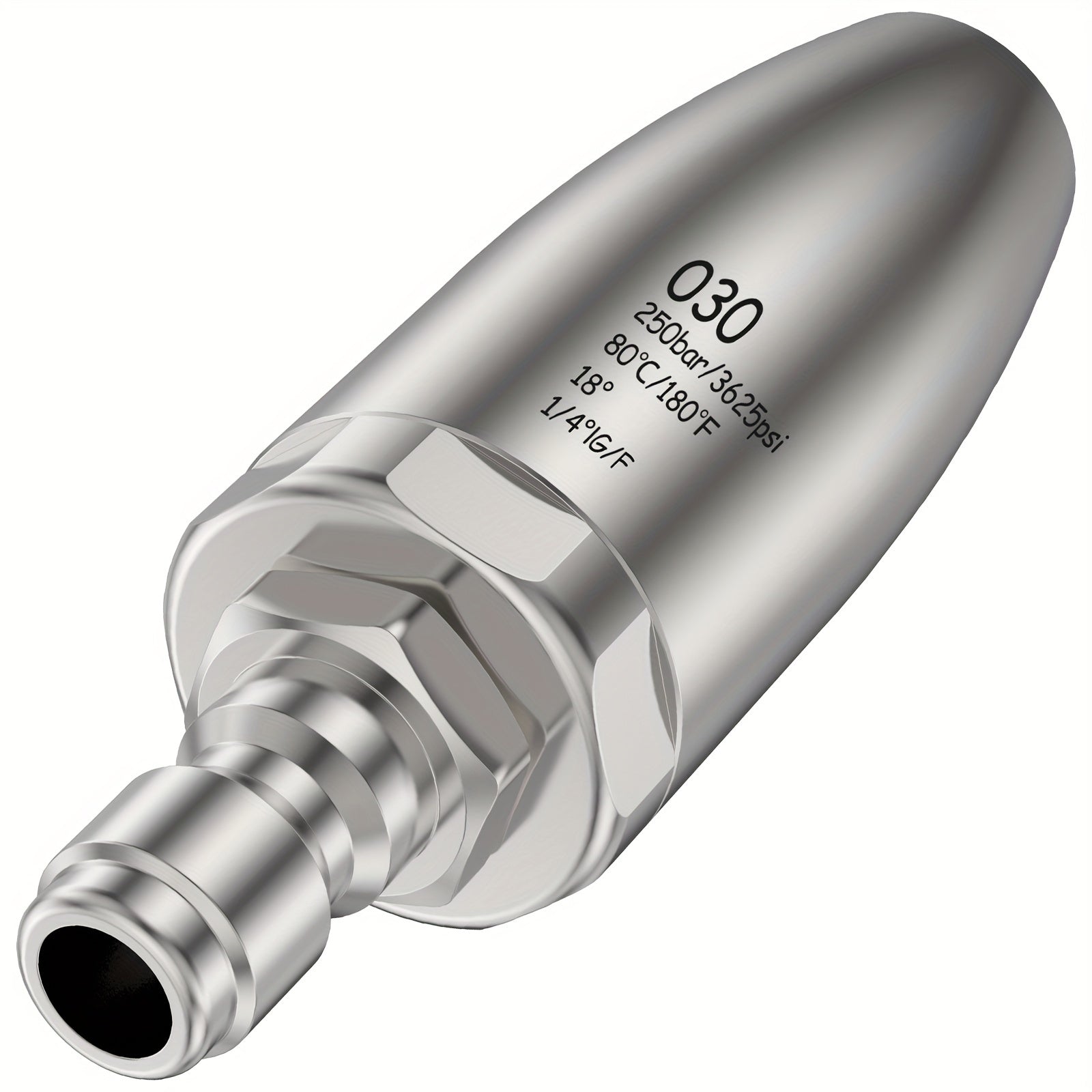 TEMU Pressure Washer Nozzle Stainless Steel Rotating Jet Nozzle 3625psi Max 1-4inch Quick Connect Pressure Washer Tip Wear-resistant Spray Nozzle Tip