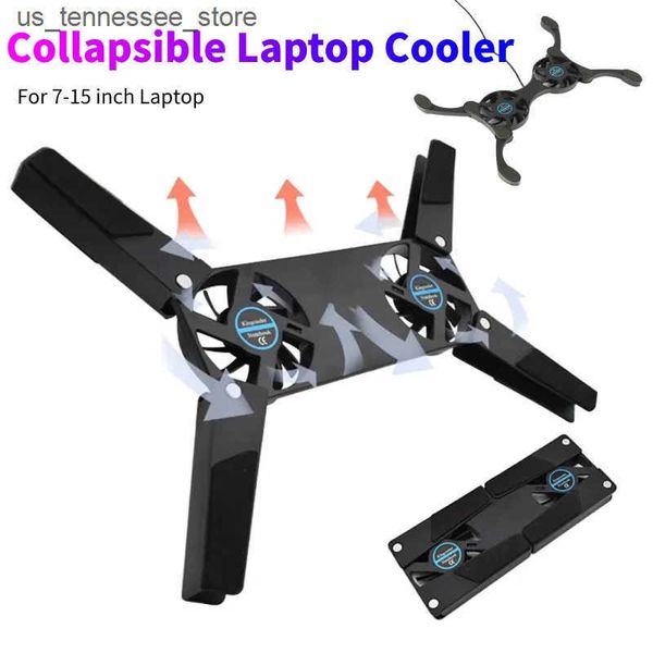 Laptop Cooling Pads Foldable Cooling Pad Laptop Cooler with Double Fans Laptop Stand USB Powered for 7-15 inch Notebook PC LCD Display Coole