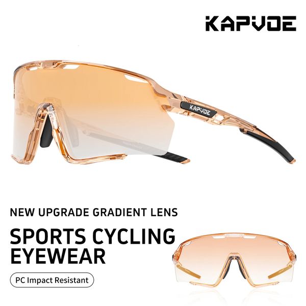 Kapvoe Outdoor Bicycle Sunglasses Cycling Glasses MTB road Driving Bike Eyewear Men Women Sports Hiking UV400 Goggles 241106