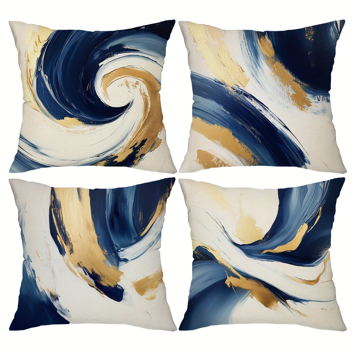 TEMU Set Of 4, Boho Abstract Art Throw Pillow Covers, Abstract Cushion Covers, Modern Geometric Home Decor Pillowcases, 18*18inch, For Farmhouse,