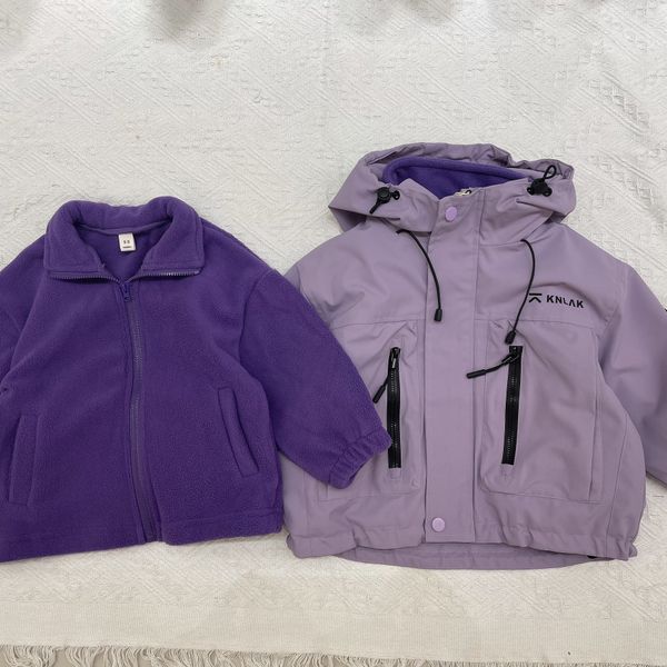 Trendy Kids&#039; One Three-Piece Set - Stylish Autumnal Color Block Outerwear