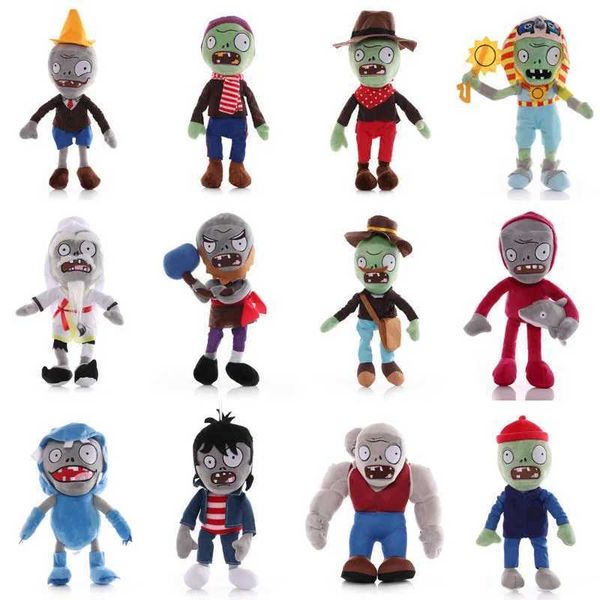 1pcs Plants vs Zombies Plush Toys 30cm PVZ Gargantuar Hats Pirate Duck Zombie Plush Stuffed Toys Doll Soft Toy Gifts for KidsXJ241204 Z24122