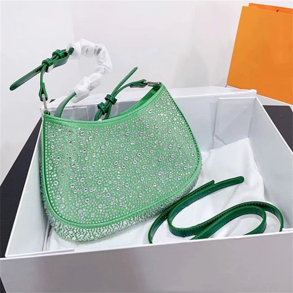 Luxury Bead Rhinestone Shoulder Bags Women Shiny Diamond Handbags Hobos Beading Baguettes Bling Beads Purses Glittering Diamonds Handbag Tot