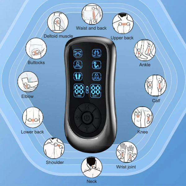 6 Modes Electrical Tens Pulse Massager EMS Muscle Stimulator Acupuncture Digital Frequency Physiotherapy Machine Fat Burner