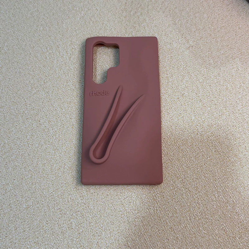 Rhode Lip Gloss Holder Designer Phone Case for Apple iPhone 16 15 Samsung Galaxy S25 A14 Ultra Luxury 3D Silicone Lipstick Make-up Lip Balm Back Cov