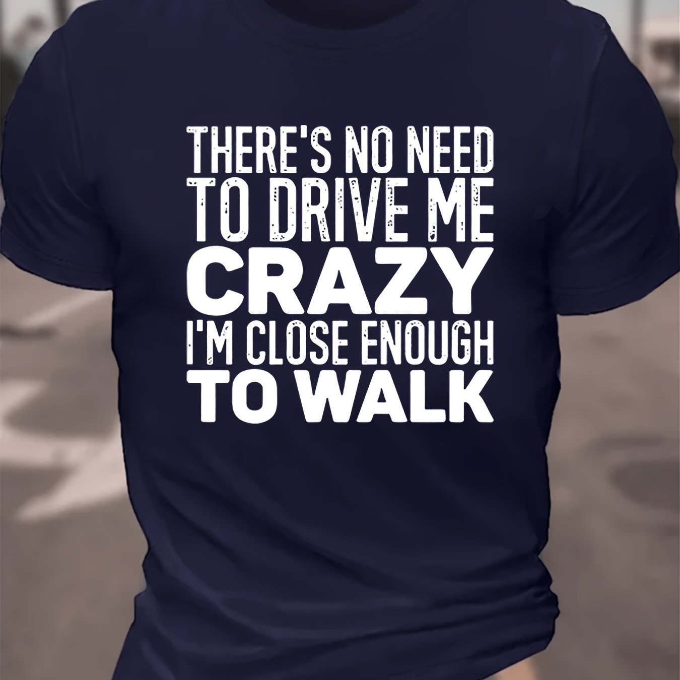 TEMU Funny Slogan Graphic Print Men's Creative Top, Casual Short Sleeve Crew Neck T-shirt, Men's Clothing For Summer Outdoor