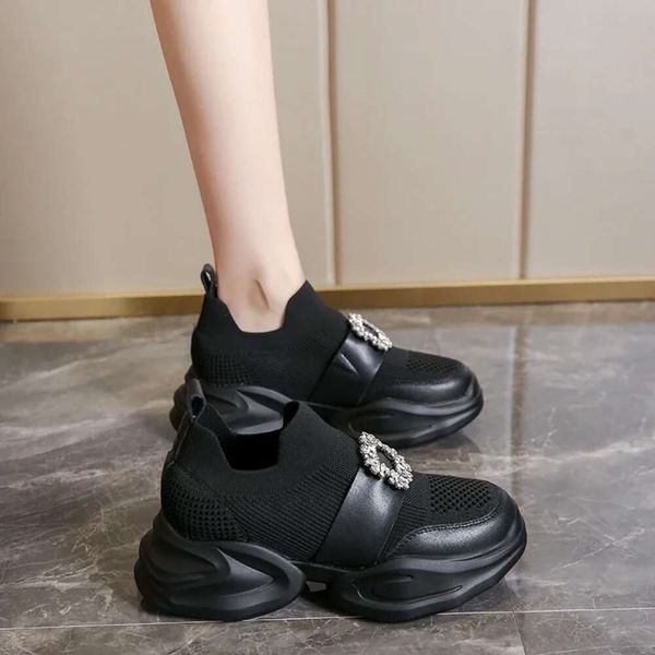 Crystal Spring and Autumn Fashion Mesh Breathable Platform Sports Women Comfortable Tennis Shoes dhshoesgt