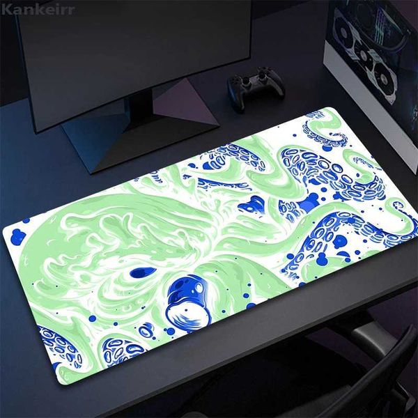 Mouse Pads Wrist Rests Octopus Monster Gaming Mouse Pad Small-Big Gamer Waterproof Mousepad Computer Desk Mat XXL Mouse Mats Rubber Keyboard