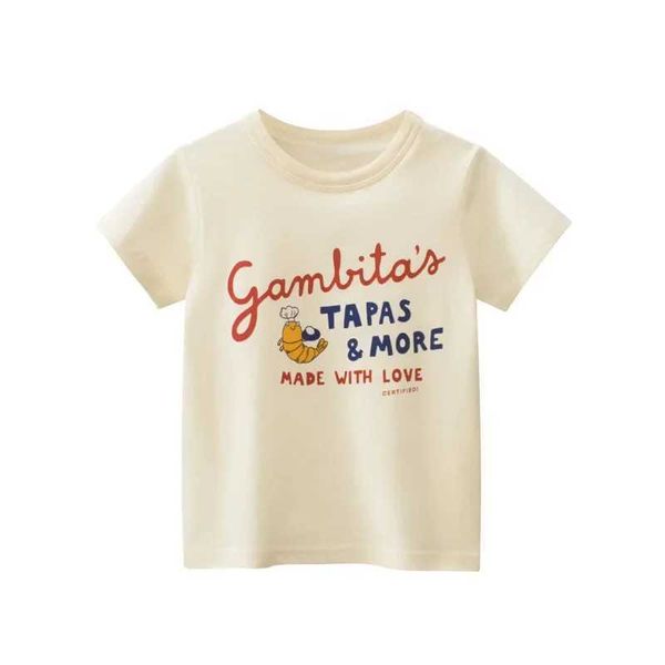 2-8T Cotton Kid Tshirt Summer Toddler Kid Baby Girls Clothes Short Sle Top Infant Tee Casual Loose Childrens T Shirt Outfits Z250109