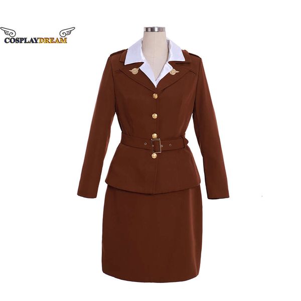 Cosplay Cosplay Agent Peggy Carter Cosplay Costume Uniform Agent Carter Skirts Military Suit Halloween Carnival Party Cosplay Outfit Plus Si
