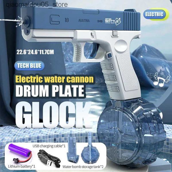 Sand Play Water Fun New water gun electric pistol shooting toy fully automatic outdoor beach gun summer water toy for children boys girls ad