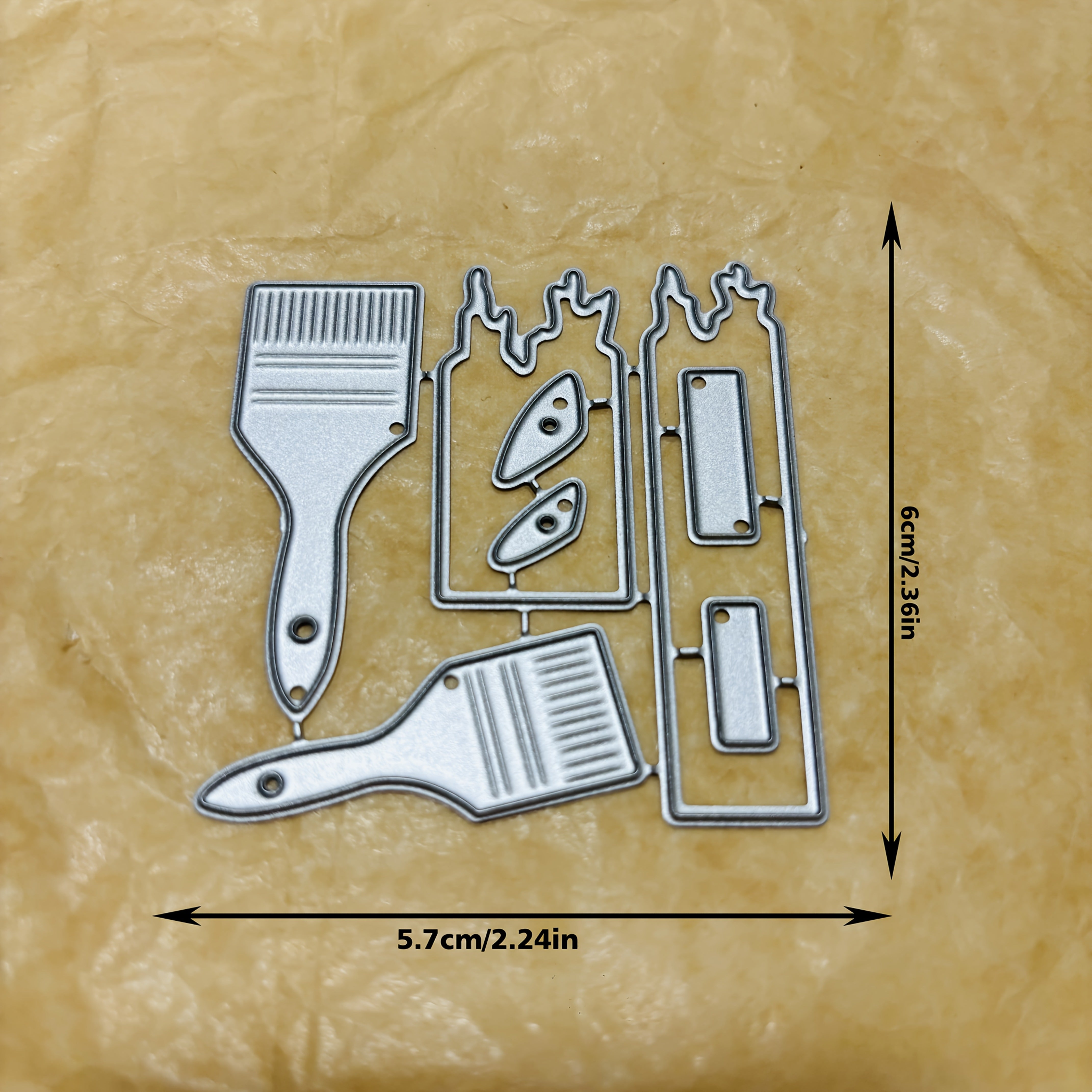 TEMU A Set Of Oil Brush Patterns For Diy Scrapbooking And Card Making With Metal Cutting Dies, Ideal For Romantic Craft Projects!