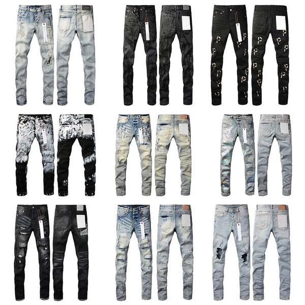 Jeans for mens designer jeans pants men jeans Jean summer hole new style Embroidery self cultivation Biker Slim Fit Motorcycle Mans stacked