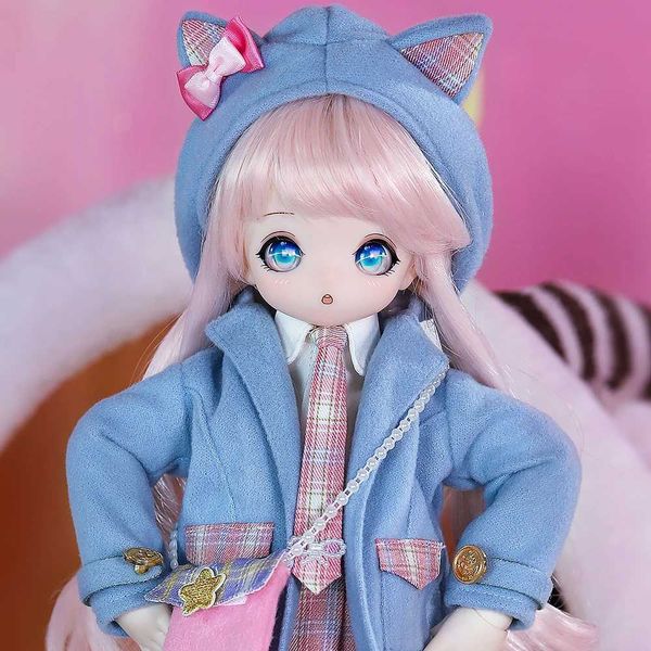 Plush Dolls Dream Fairy 1-4 Doll Kawaii 16 inch Ball Splicing Doll Full Set Student Uniform BJD MSD DIY Toy Girl Gift Q241019