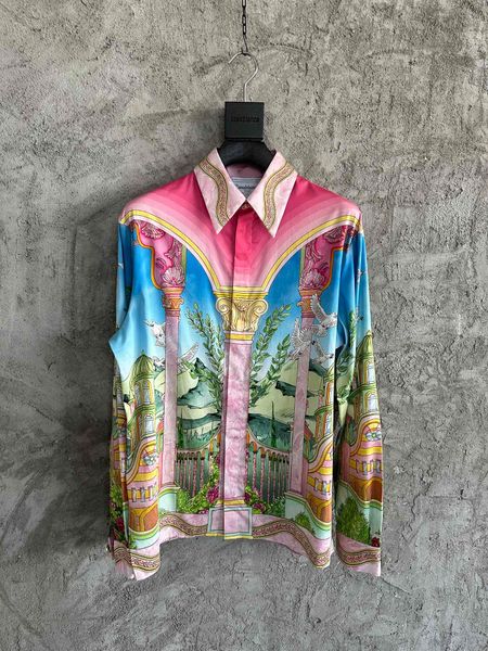 Spring new great mens designer luxury high quality beautiful color shirts - US SIZE shirts - tops mens designer button Long sleeve shirts