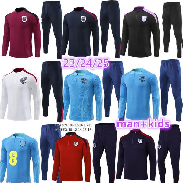 23 24 25 eNGLanDS adult tracksuit CHILD soccer jersey training KANE STERLING RASHFORD GREALISH 2024 2025 mens kids national football tracksu