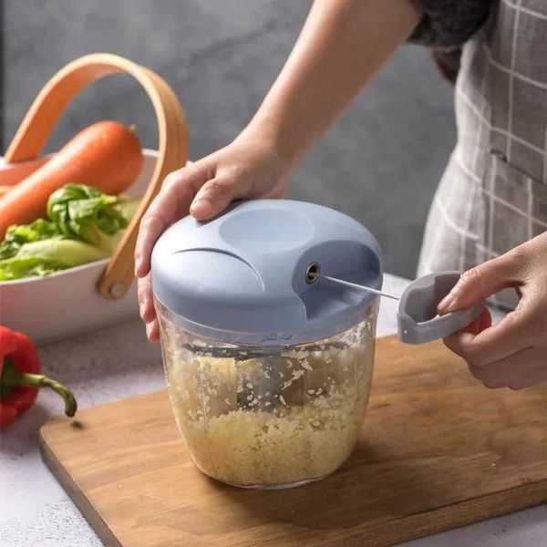 900ML Hand Chopper Manual Rope Food Processor Silcer Shredder Salad Maker Garlic Onion Cutter Kitchen Tool Accessories X250125