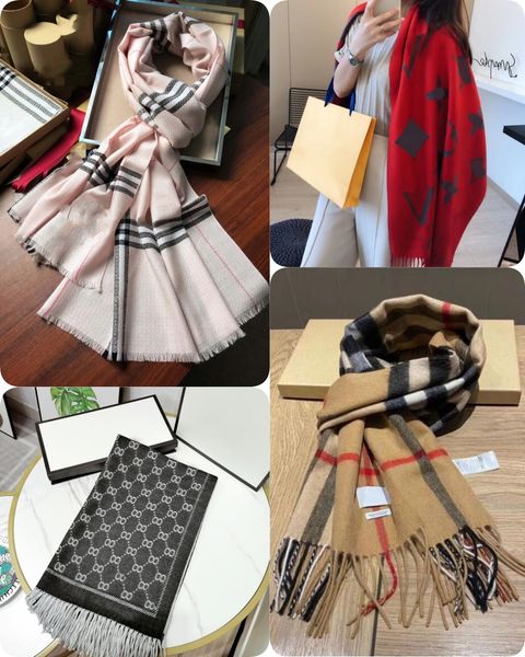 2022 New top Women Man Designer Scarf fashion brand 100% Cashmere Scarves For Winter Womens and mens Long Wraps Size 180x30cm Christmas gift
