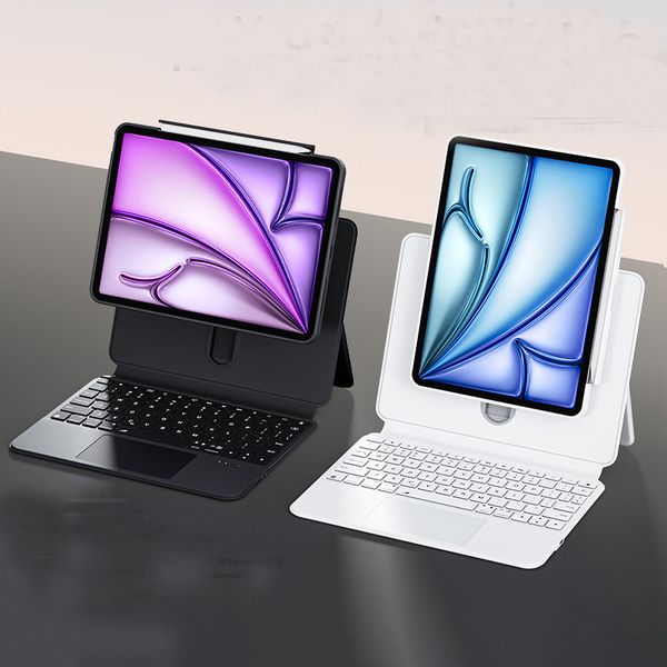360 Degree Rotation 2024 Magic Keyboard Cases For iPad Pro 11 10.9 10.2 12.9 13inch Air With Smart Backlights Bluetoorh Cover Holder Case fo