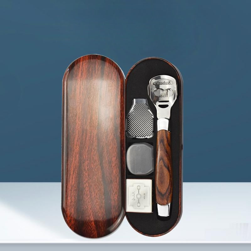 Wood Grain Trimming Leather Knife with Rounded Edges for Easy Handling