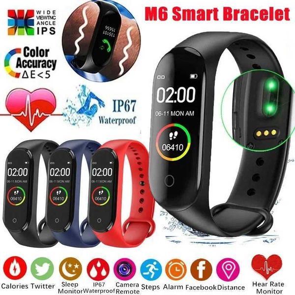 M6 Smart Watch Mtifun Smart Band Rate Smart Watch Fitness Tracker Blood Pressure Exercise Bracelet Suitable for Mi Band 6 Mens Literature Y2