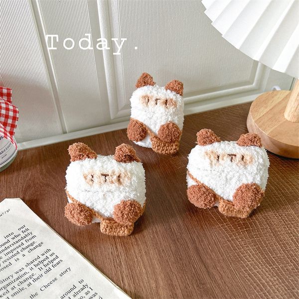 Plush cartoon backpack cats, suitable for Pro2 headphone 3rd generation Bluetooth 1 protective case, soft