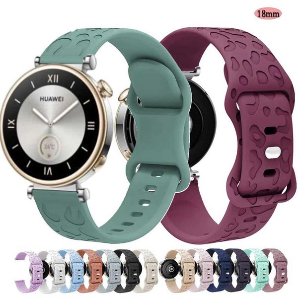 Suitable for Wah GT 4 41mm latest 18mm strap high-quality silicone Wahband replacement adjustable wristband bracelet accessories M241115