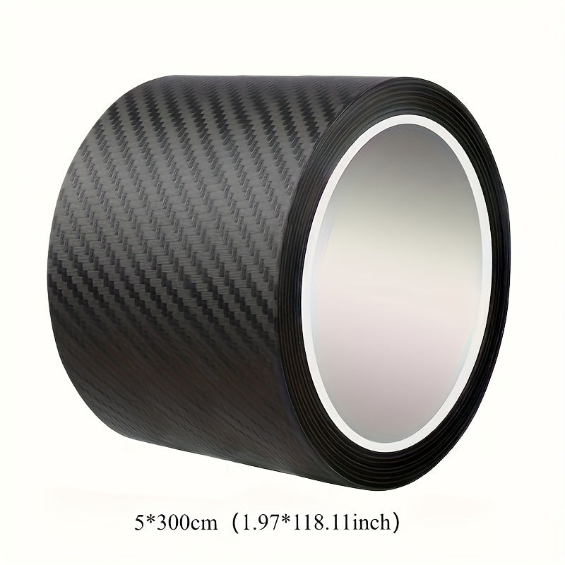 TEMU 1 Roll Of Carbon Fiber Car Protection Film - Pvc Protection Film, Used For Car Entrance Pedals, Side Mirrors, And Door Film - Waterproof And
