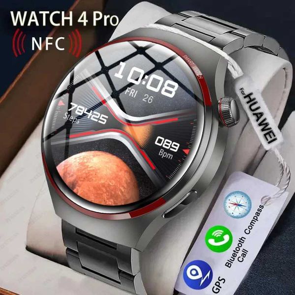 2024 Watch 4 PRO smartwatch mens GT4 Pro AMOLED high-definition screen wireless connections call GPS NFC heart rate sports smartwatch womens