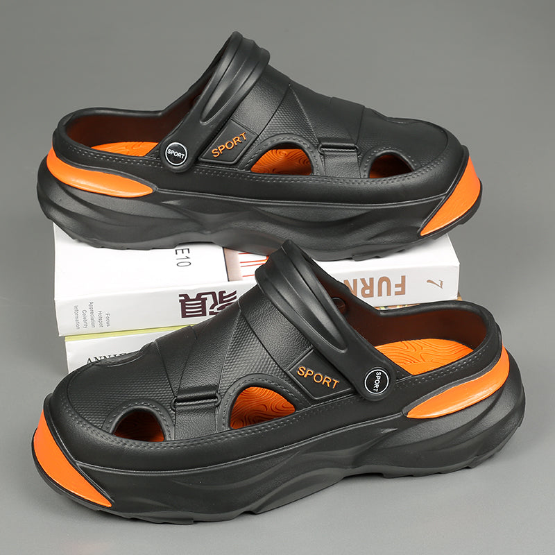 Trend New Men Beach Sandals Outdoor Clogs Non-slip Slippers Design Thick Bottom Men Casual Shoes Garden Shoes Mens Beach Sandals