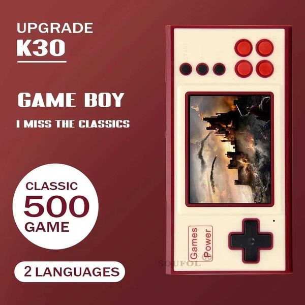 K30 Handheld Video Game Console Built In 500 Retro Games port AV Output Connect TV Console Portable Retro Game PlayerXJ241204