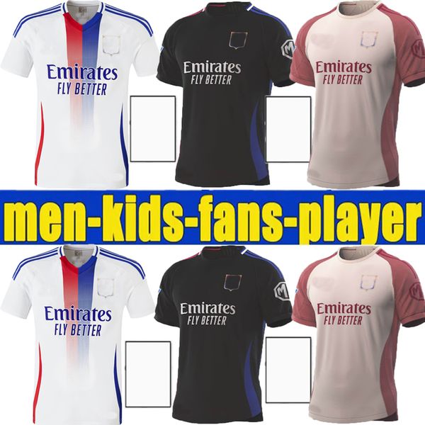 new 2023 2024 Maillot de foot Soccer JerseyS Lyonnais CAQUERET TOLISSO JEFFINHO OL AOUAR TAGLIAFICO Fans Player football shirts 23 24 TRAORE