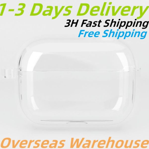 USA Stock For Pro 2 3 4 Earphones Airpod Bluetooth Headphone Accessories Solid Silicone Cute Protective Wireless Charging Box Case